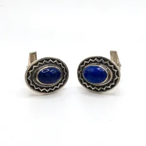 RDM Tri-Stamp w/ Lapis Cufflinks