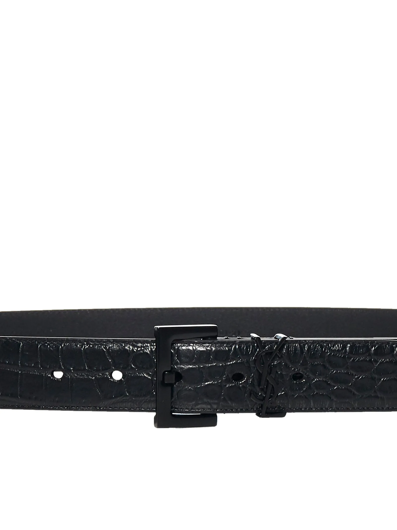 Saint Laurent Monogram Logo Plaque Belt