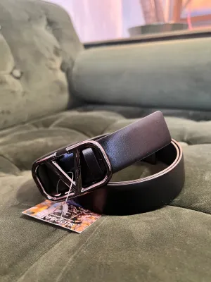 Valentino Black Leather Belt