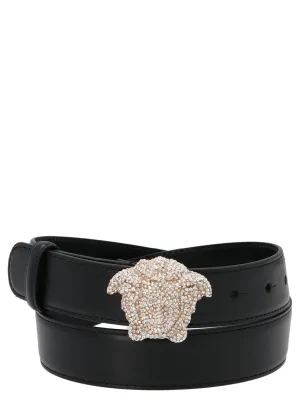 Versace La Medusa Embellished Buckle Belt