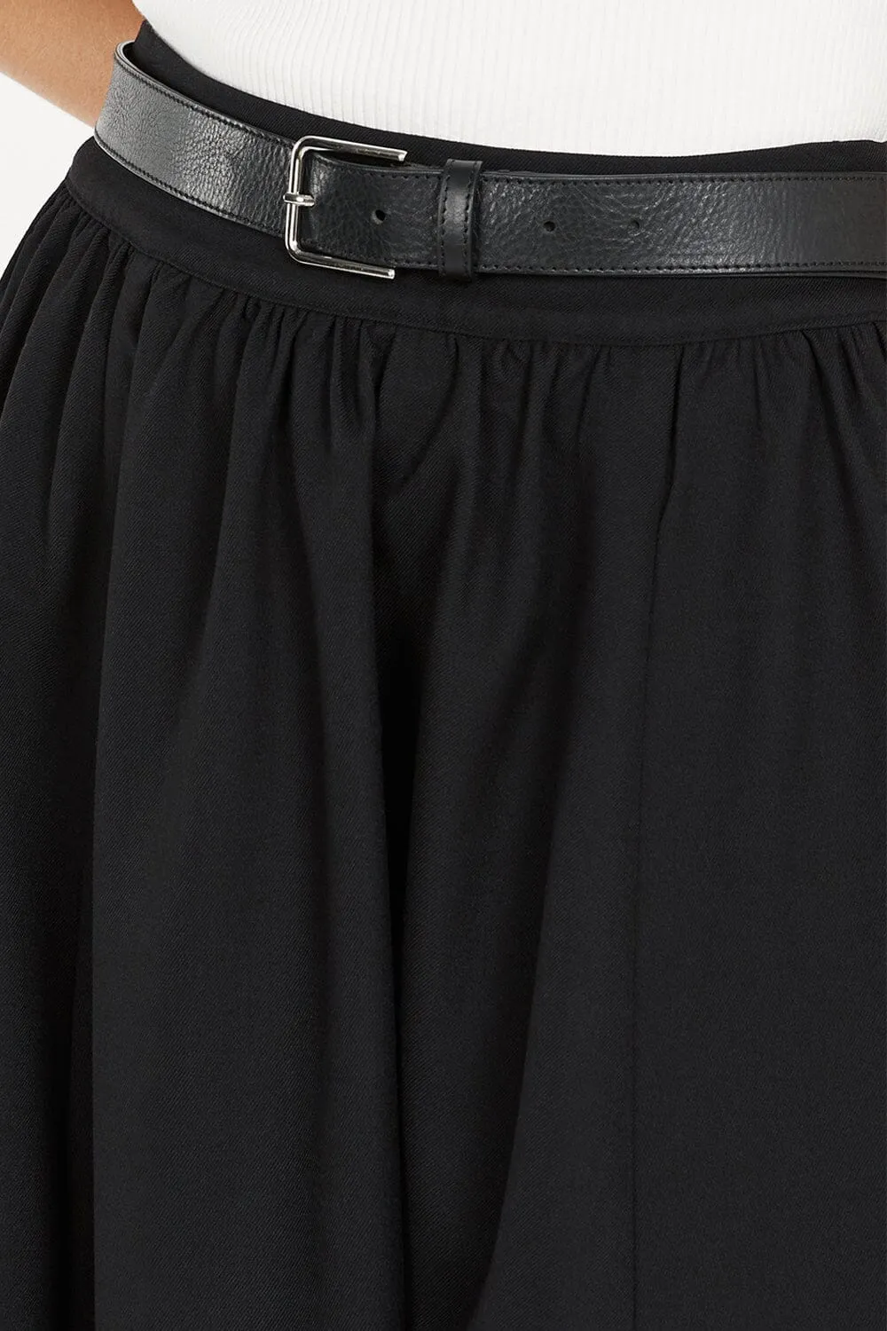 WILLOW BLACK MIDI SKIRT