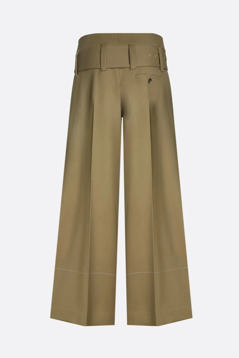 wool wide-leg pants