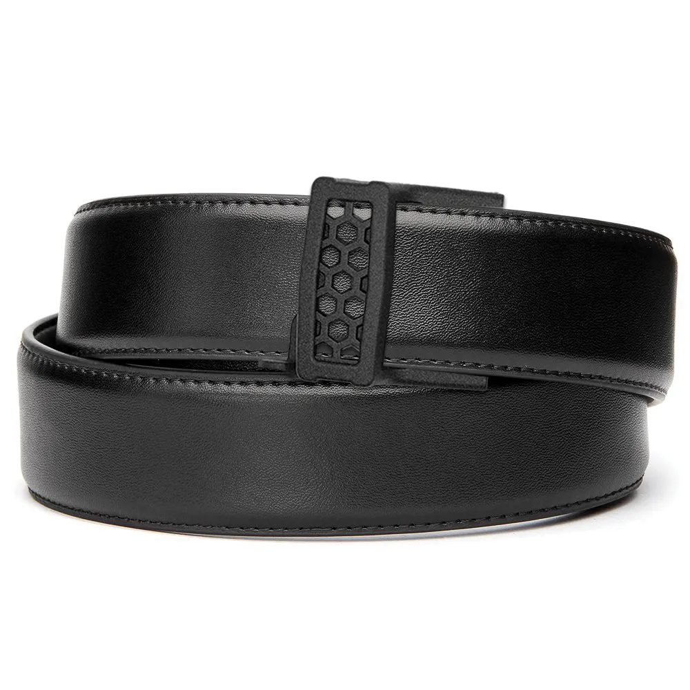 X SERIES BUCKLE  | BLACK ARMORTEK LEATHER GUN BELT 1.5"