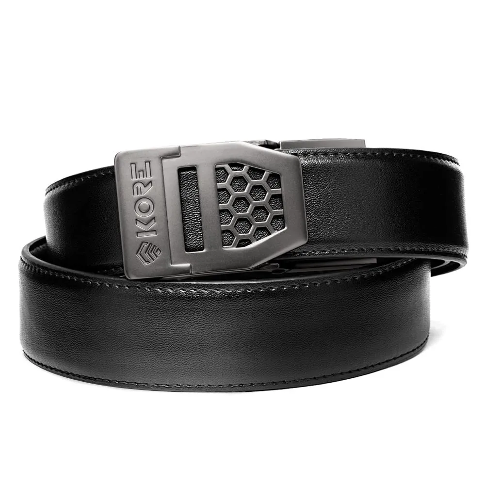 X SERIES BUCKLE  | BLACK ARMORTEK LEATHER GUN BELT 1.5"