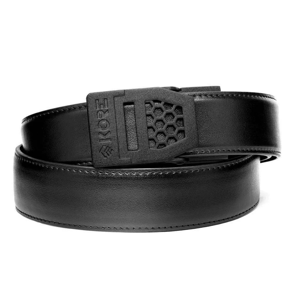 X SERIES BUCKLE  | BLACK ARMORTEK LEATHER GUN BELT 1.5"