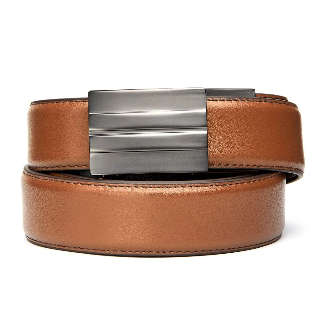X SERIES BUCKLE  | TAN ARMORTEK LEATHER GUN BELT 1.5"