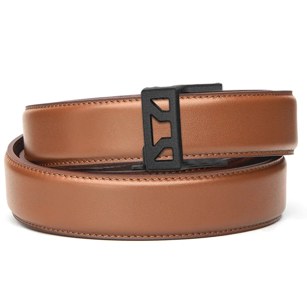 X SERIES BUCKLE  | TAN ARMORTEK LEATHER GUN BELT 1.5"