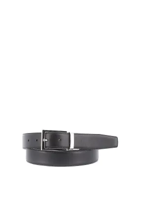 Z Zegna Logo Detailed Reversible Belt