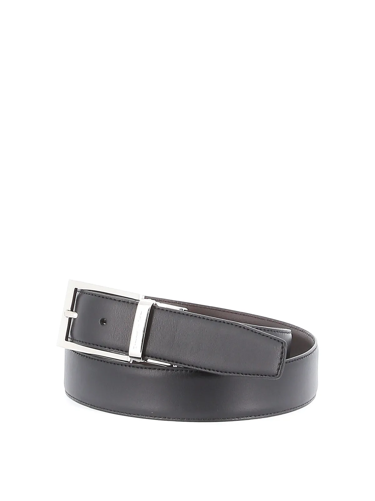 Z Zegna Logo Detailed Reversible Belt